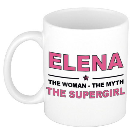 Elena The woman, The myth the supergirl cadeau koffie mok / thee beker 300 ml