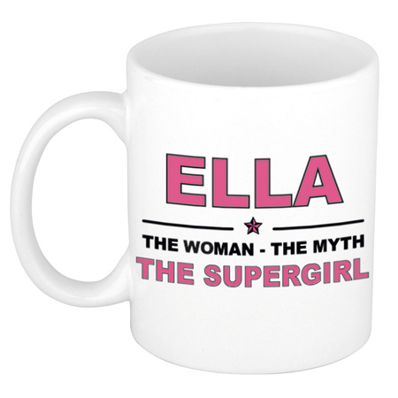 Ella The woman, The myth the supergirl cadeau koffie mok / thee beker 300 ml