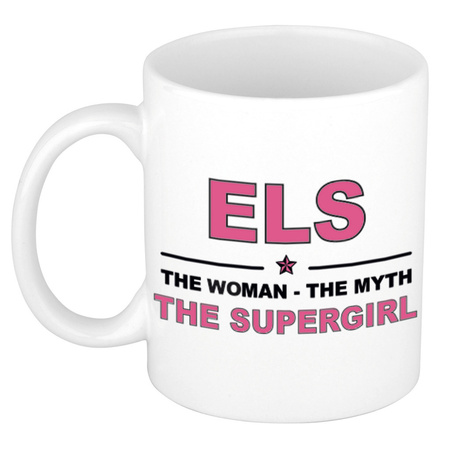 Els The woman, The myth the supergirl cadeau koffie mok / thee beker 300 ml