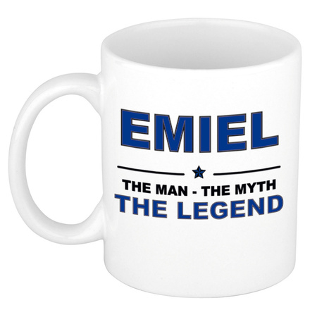 Emiel The man, The myth the legend cadeau koffie mok / thee beker 300 ml