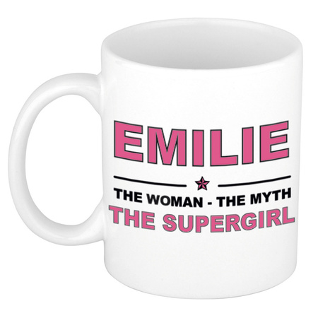 Emilie The woman, The myth the supergirl name mug 300 ml