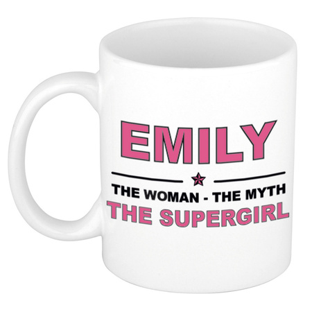 Emily The woman, The myth the supergirl name mug 300 ml