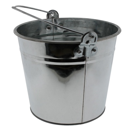 Silver bucket 5 liters zinc