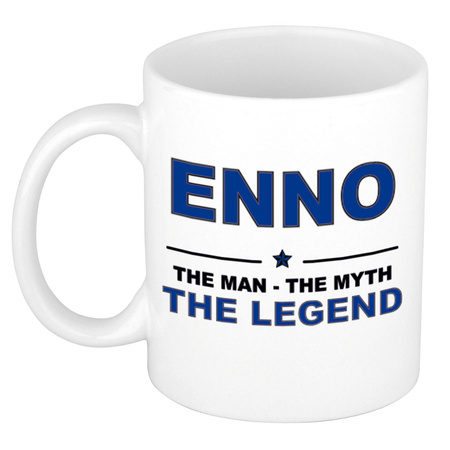 Enno The man, The myth the legend cadeau koffie mok / thee beker 300 ml