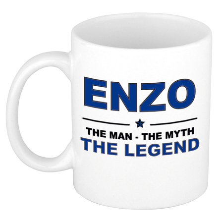 Enzo The man, The myth the legend cadeau koffie mok / thee beker 300 ml