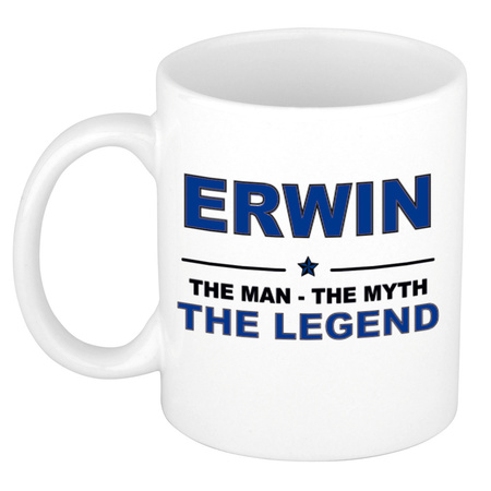 Erwin The man, The myth the legend cadeau koffie mok / thee beker 300 ml