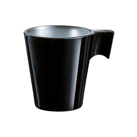 Espresso koffie kopjes zwart 80 ml