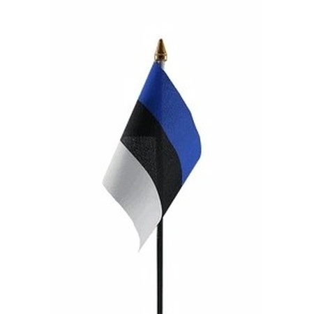 Estonia table flag 10 x 15 cm with base