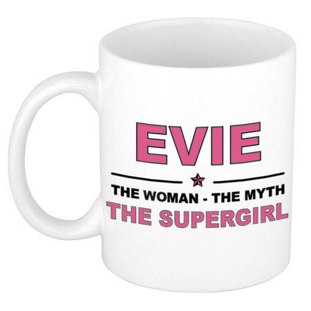 Evie The woman, The myth the supergirl cadeau koffie mok / thee beker 300 ml