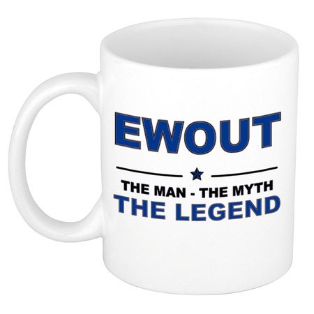 Ewout The man, The myth the legend cadeau koffie mok / thee beker 300 ml