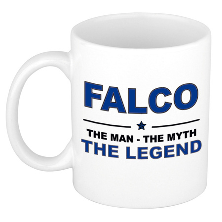 Falco The man, The myth the legend cadeau koffie mok / thee beker 300 ml