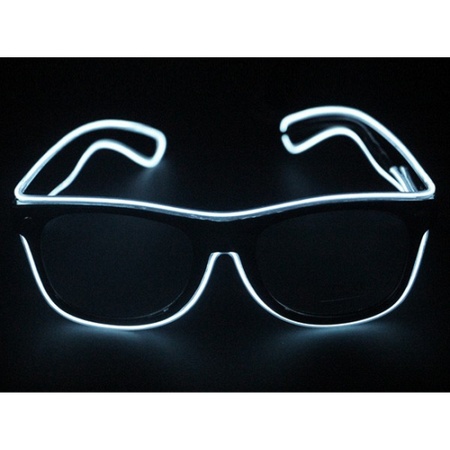 Glasses with LED lights white