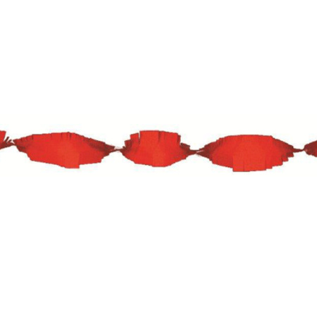 Feest of verjaardag versiering slingers rood 24 meter
