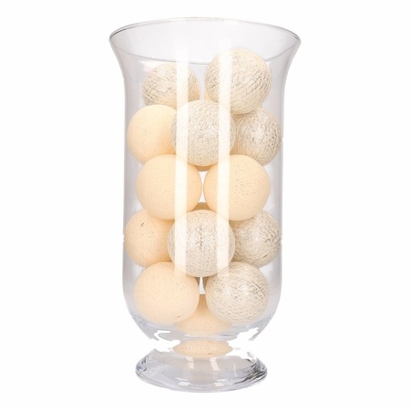 Party lights white/silver cotton balls 378 cm