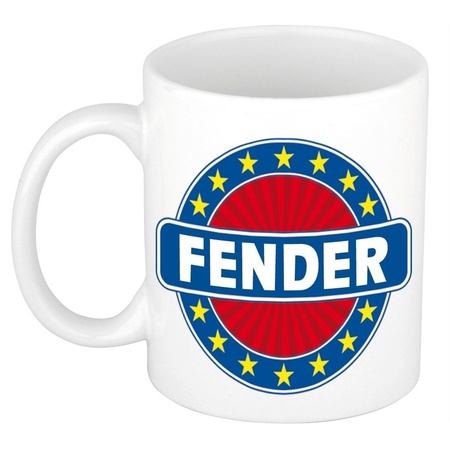 Fender naam koffie mok / beker 300 ml
