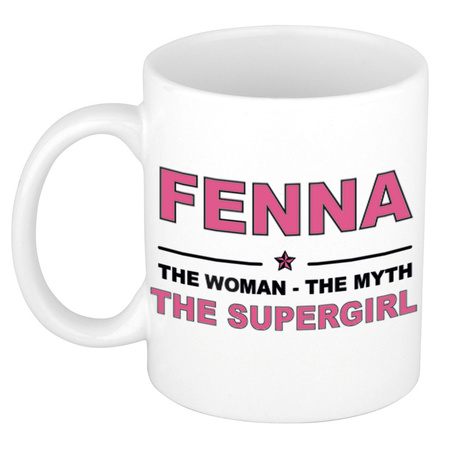 Fenna The woman, The myth the supergirl cadeau koffie mok / thee beker 300 ml