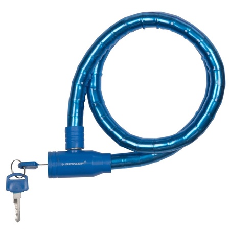 Fiets kabelslot blauw 80 cm