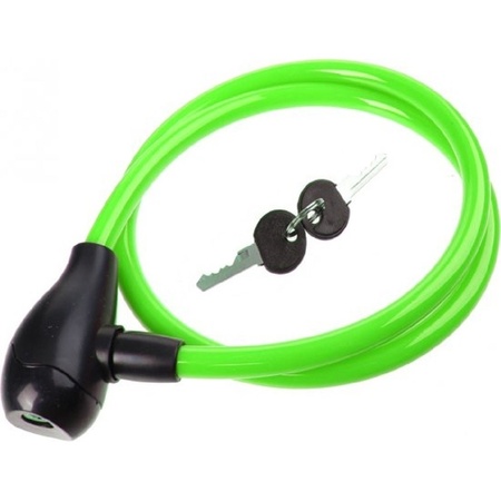 Green bike cable lock 100 cm