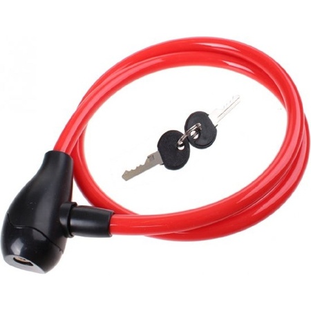 Red bike cable lock 100 cm