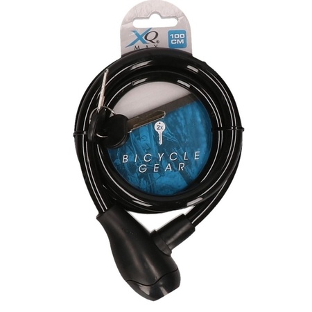 Black bike cable lock 100 cm