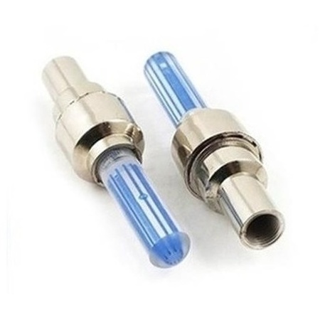 2x Bicycle valve LED lights blue