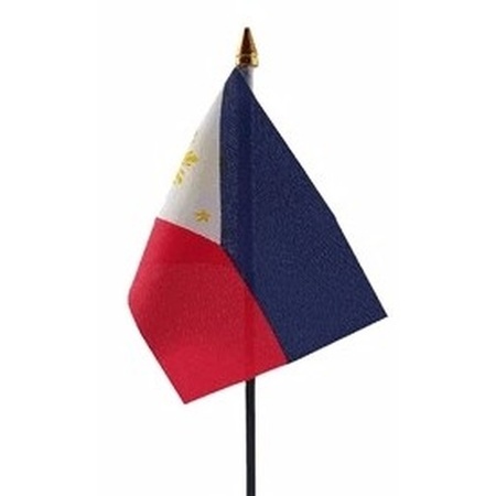 Philippines mini flag on pole 10 x 15 cm