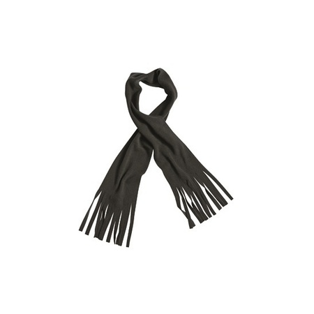 Fleece scarf with fringes black