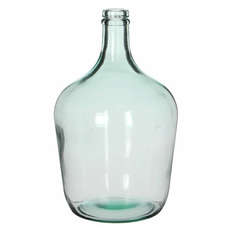 Fles vaas Diego 18 x 30 cm transparant gerecycled glas