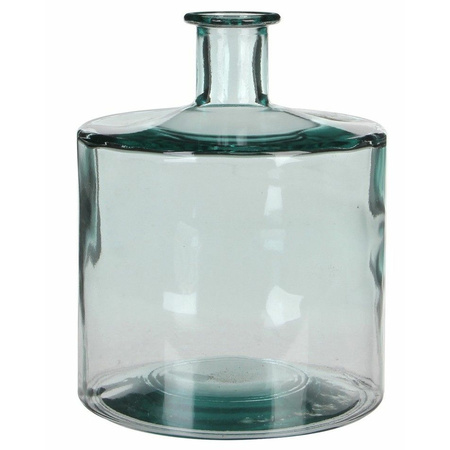 Fles vaas Guan 21 x 26 cm transparant gerecycled glas