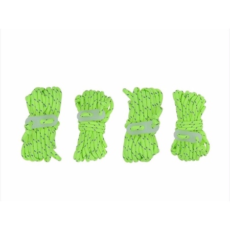 Fluorescent guy rope 4x pieces for tent