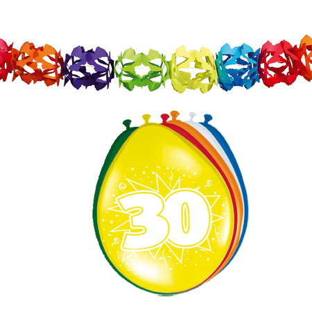 Folat party 30 years birthday decorations set - Balloons and guirlandes