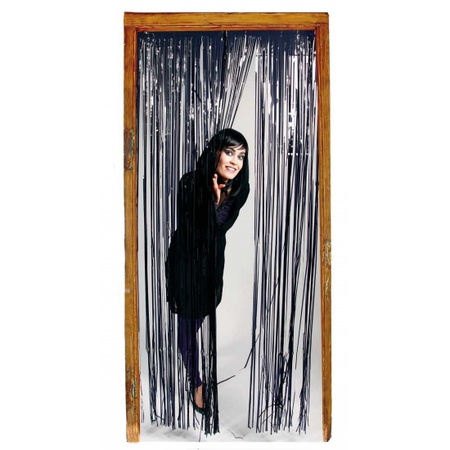 Foil door curtain black