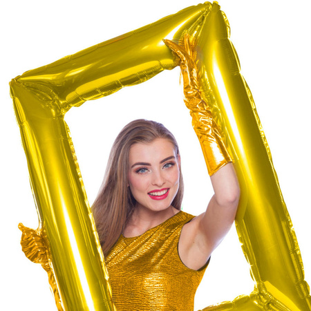 Foto Frame - rechthoek - goud - 85 x 60 cm - opblaasbaar/folie ballon - photo prop