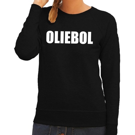 Happy New Year sweater oliebol black for women