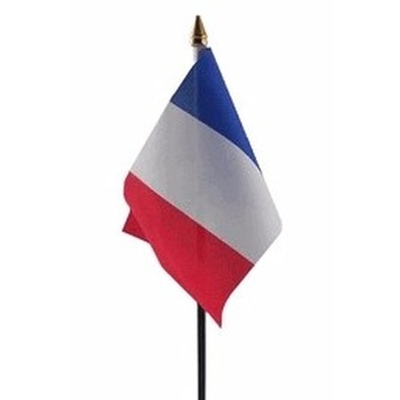 France mini flag on pole 10 x 15 cm