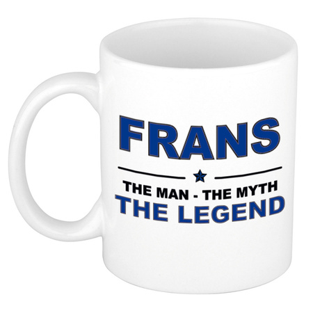 Frans The man, The myth the legend cadeau koffie mok / thee beker 300 ml