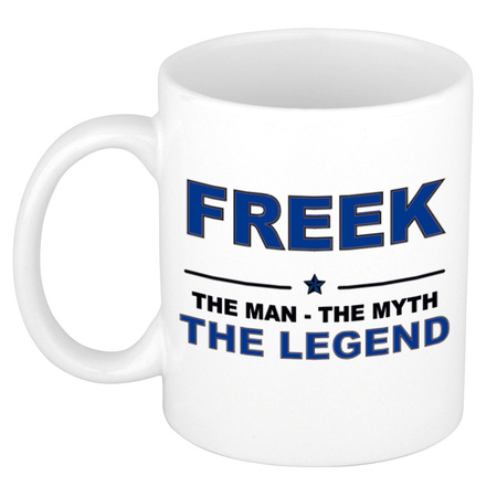 Freek The man, The myth the legend cadeau koffie mok / thee beker 300 ml