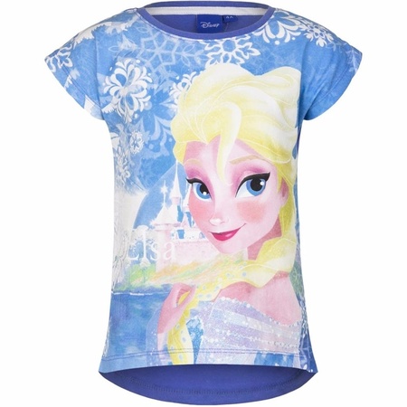 Frozen t-shirt blauw voor meisjes