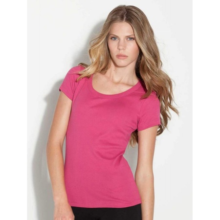 Fuchsia roze dames t-shirt Bella 