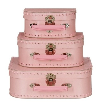 Girls suitcase soft pink 16 cm
