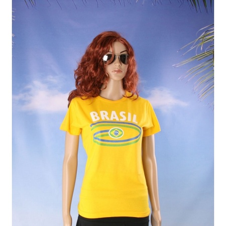 Geel dames t-shirt Brazilie