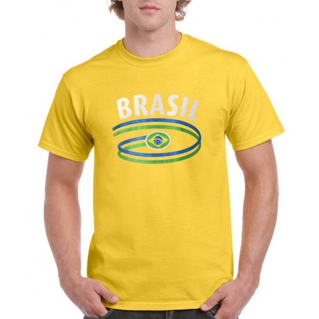 Geel heren t-shirt Brazilie