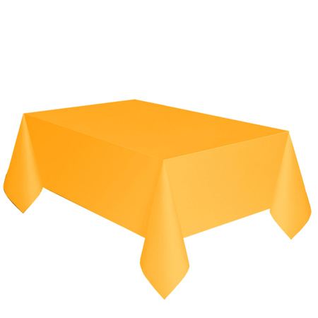 Geel papieren tafelkleed 137 x 274 cm