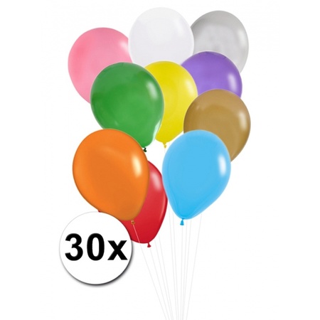 Colored balloons 30 pcs