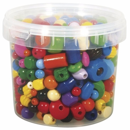 Colored wooden beads 4-16 mm