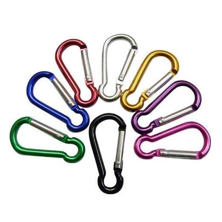 Colored carabiners mini 8 pieces
