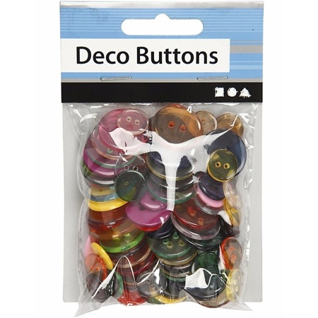 Colored buttons mixed 100 pieces