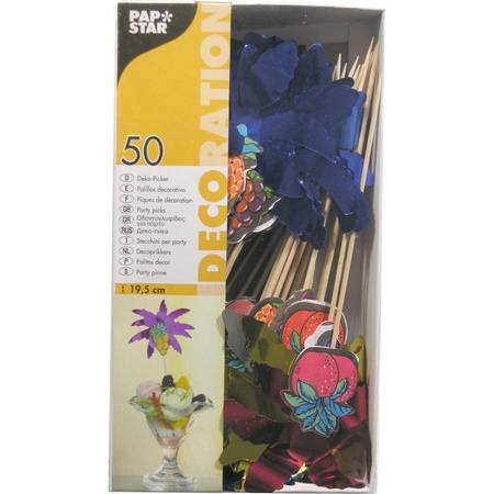 Palm tree cocktail skewers 50x pieces
