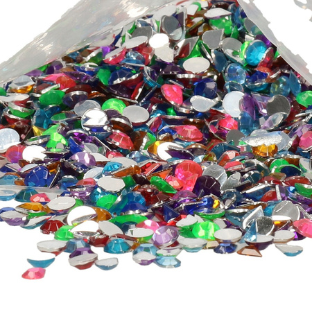 Gekleurde plak diamantjes 3000 stuks