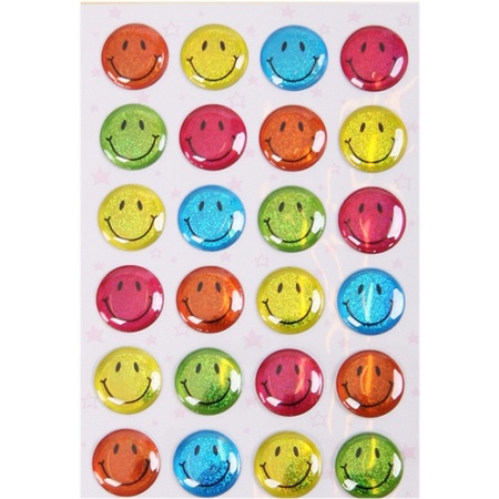 Colored smiley stickers 120 pieces